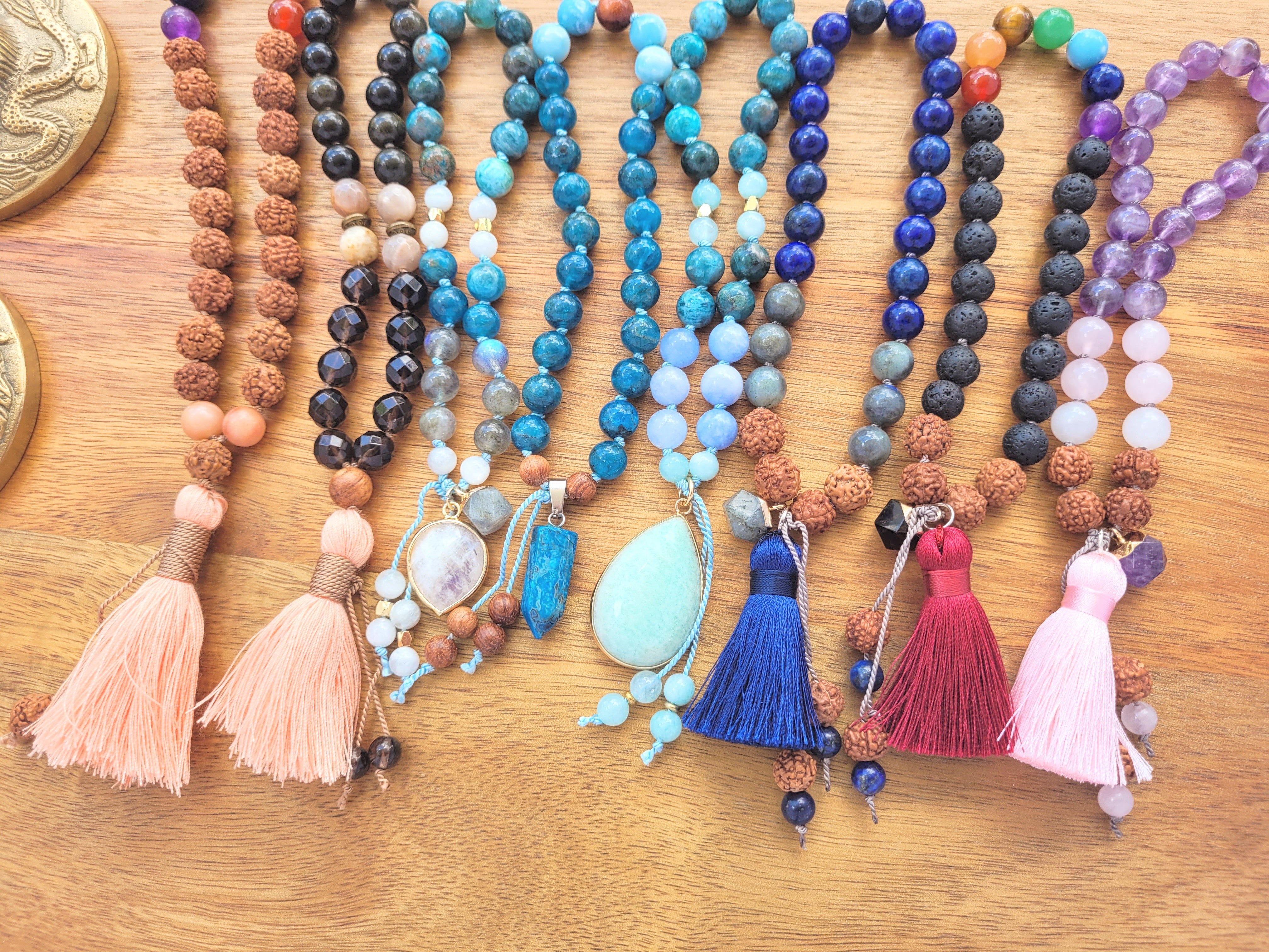 Mini Pocket Mala Prayer Beads Travel Size, 36 Beads