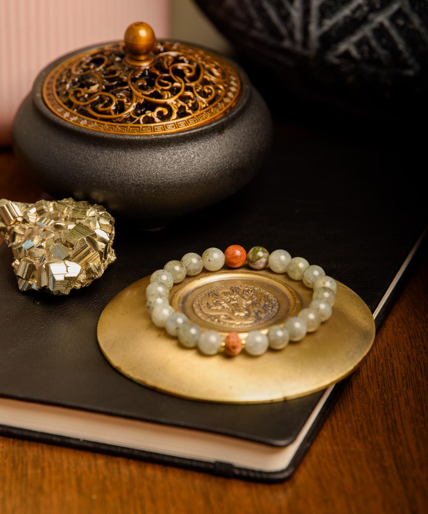 Labradorite Bracelet Set Mystical Protection, Awaken Intuition & Elevate Your Spirit, Rainbow Labradorite Bracelets for Men