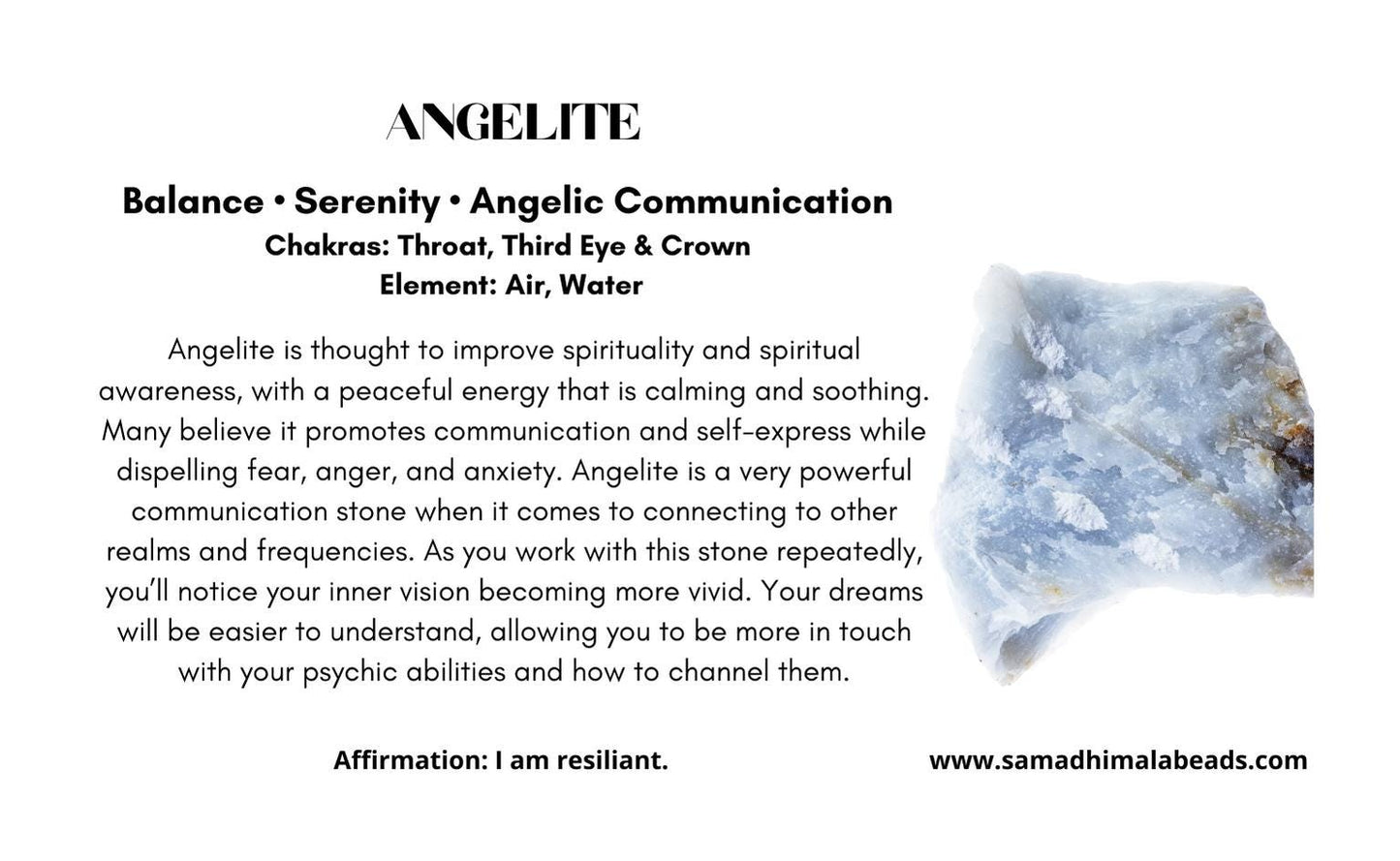 Angelite, Apatite & White Jade Japa Mala 108 Reiki-Charged Beads | Handmade Meditation Necklace for Healing