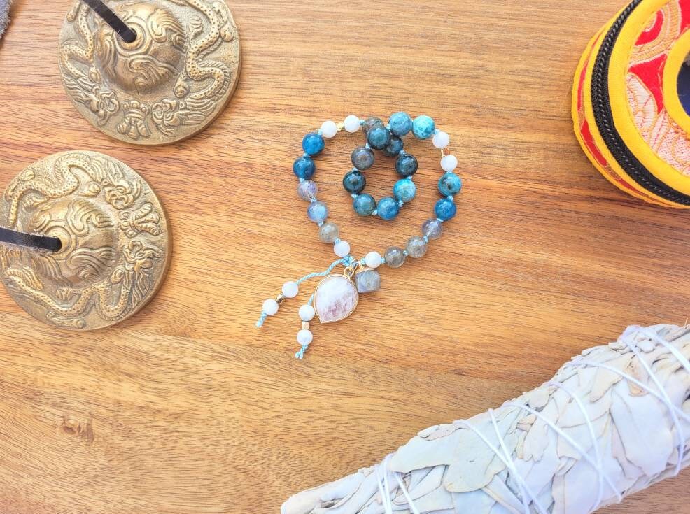 Pocket Mala, 27 Beads Mala, Travel Mala, Yoga Mala Beads