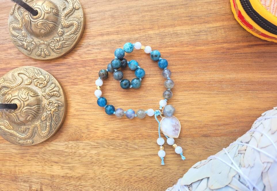 Pocket Mala, 27 Beads Mala, Travel Mala, Yoga Mala Beads