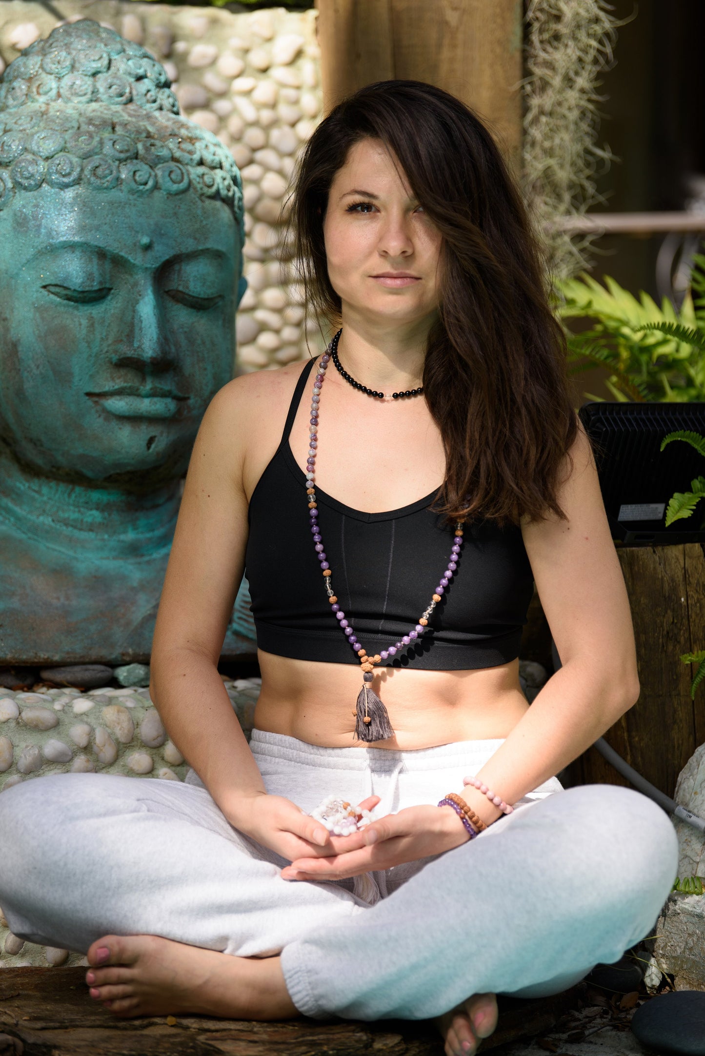 Divine Connection Mala, 108 Mala Necklace, Buddhist Prayer Beads, Yoga Meditation Beads, 108 Japa Mala Charged with Reiki Healing Energy