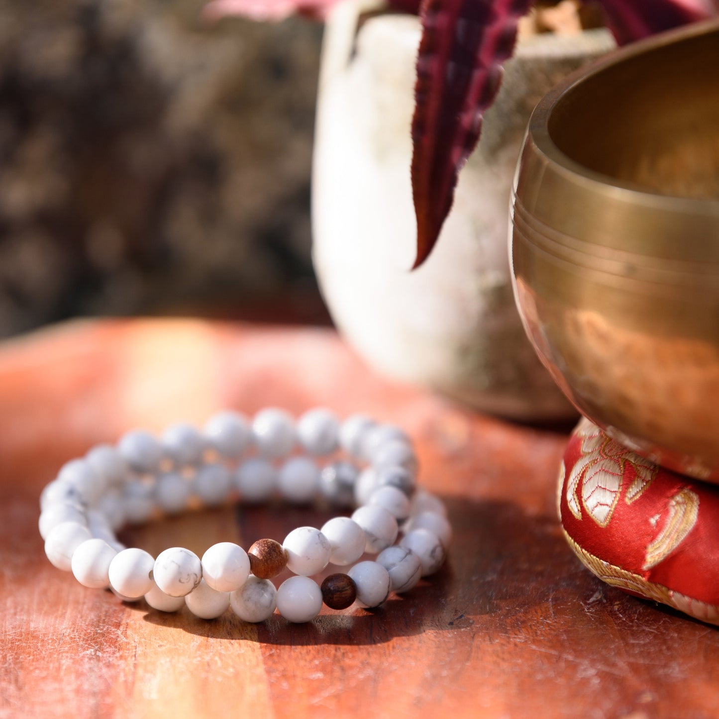 Howlite Mala Necklace, Buddhist Prayer Beads, 108 Japa Mala, Meditation Beads, Reiki Healing Beads, Chakra Mala, Mala Beads 108