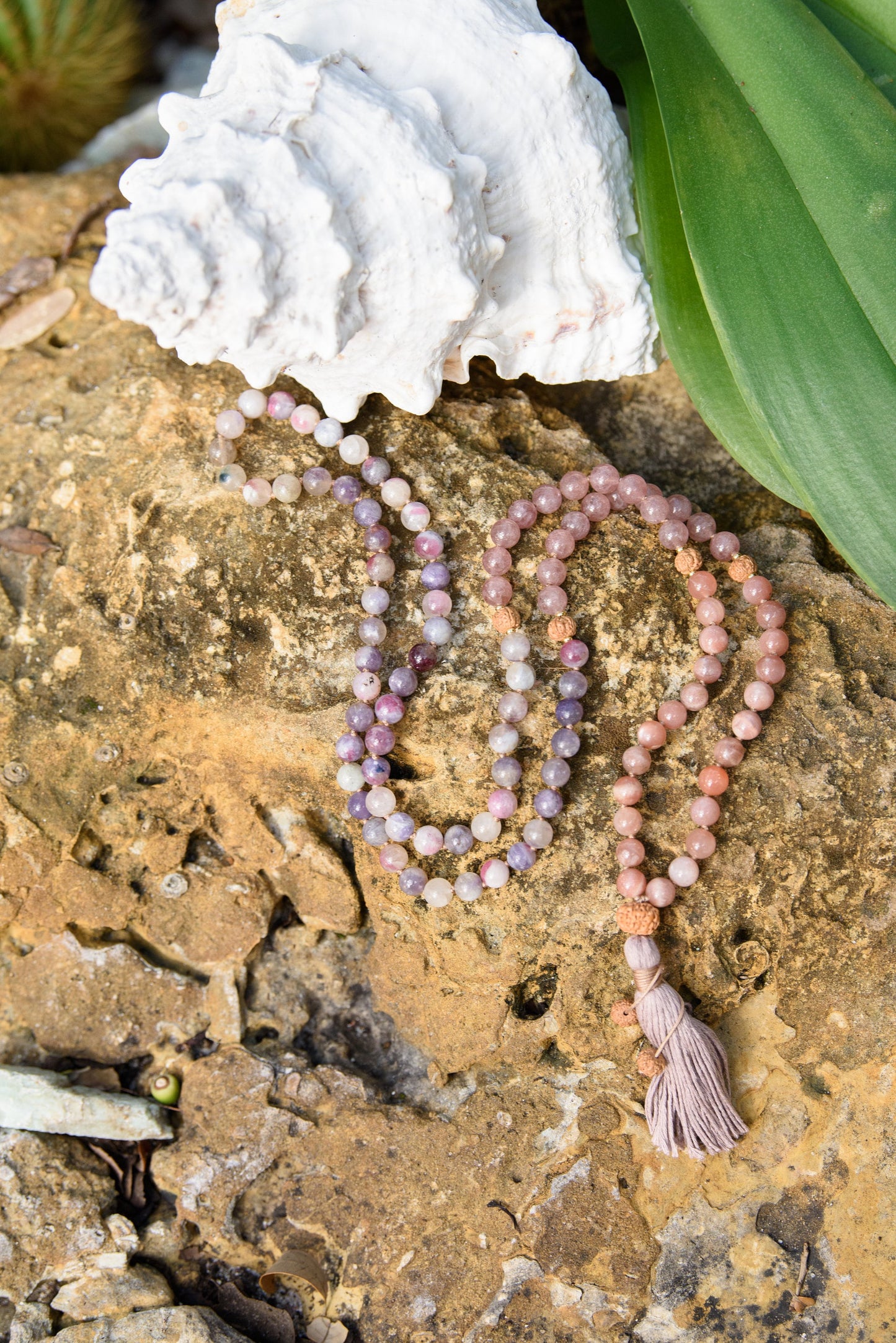 Mala Necklace 108, Meditation Beads, Heart Chakra Healing Love Energy, Buddhist Prayer Beads, Japa Mala