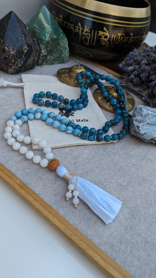 Spiritual Connection Mala Beads, 108 Mala Necklace, Buddhist Prayer Beads, Reiki Charged Mala.