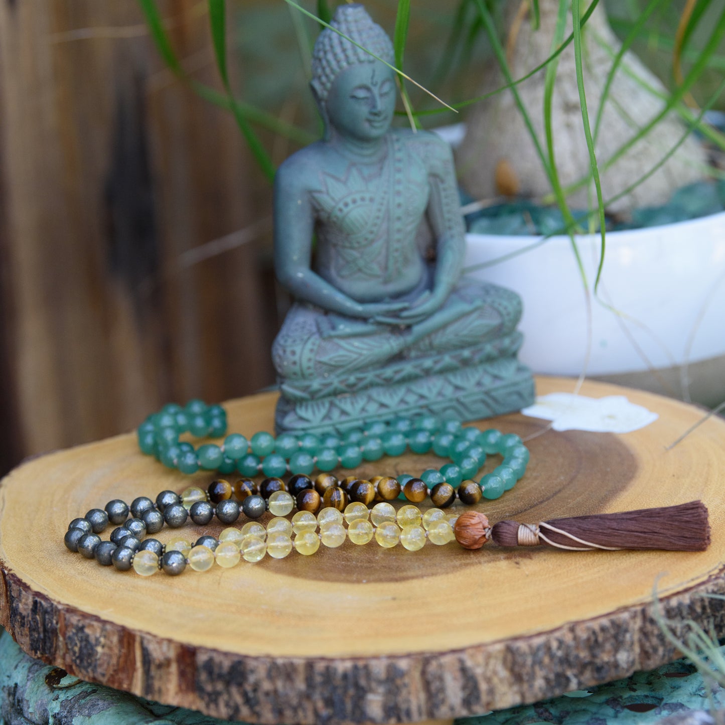 Green Aventurine Mala for Meditation and Manifestation