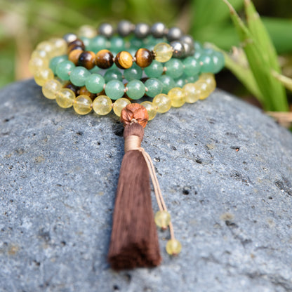 Green Aventurine Mala for Meditation and Manifestation