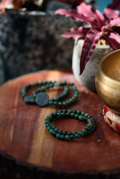 Jade Bracelet, Gemstone Bracelet, Authentic Jade Bracelet, 6mm Mala Bracelet, Crystal Gemstone Bracelets, Reiki Charged Healing Beads