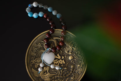 Sandalwood Pocket Mala, 27 Beads Mala, Travel Prayer Beads