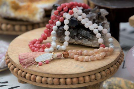 Nurturing Self-Love Mala, 108 Prayer Beads, Tibetan Mala Beads, Yoga Mala Necklace, Mala Beads 108