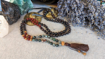 Maternity Mala Necklace, 108 Japa Mala, Meditation Mala Beads, Reiki Charged Beads,  Expecting Mom Gift, Fertility Goddes Necklace