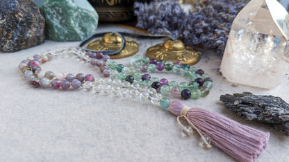 Self-Love Mala, Healing Prayer Beads, Tibetan Mala Beads, Yoga Necklace, 108 Japa Mala, Meditation Beads